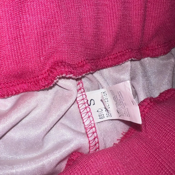 Cute y2k heart pants Jennifer’s body vibes heart pink red velvet velour soft - Picture 4 of 5